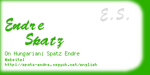 endre spatz business card